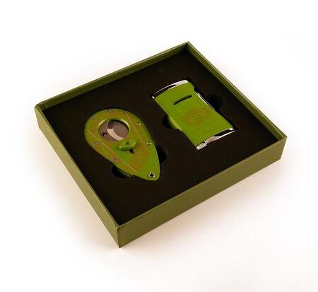 HOYO DE MONTERREY CIGAR CUTTER AND LIGHTER SET