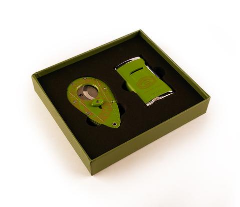 HOYO DE MONTERREY CIGAR CUTTER AND LIGHTER SET